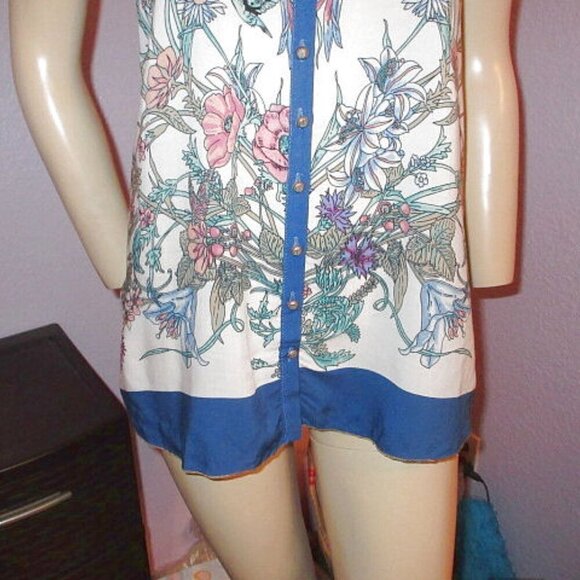 Aratta Silent Journey My Turn To Fly Tunic Top Size XS Embroidered Sleeveless - Picture 4 of 12